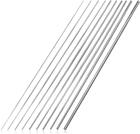 156 Stück 40CM gerade Edelstahl Federdraht Sortiments-Set, 13 Typen Größe Vollstahldraht Federstahldraht Durchmesser 0.2mm 0.3mm 0.4mm 0.5mm 0.6mm 0.8mm 1mm 1.2mm 1.4mm 1.6mm 1.8mm 2mm 3mm