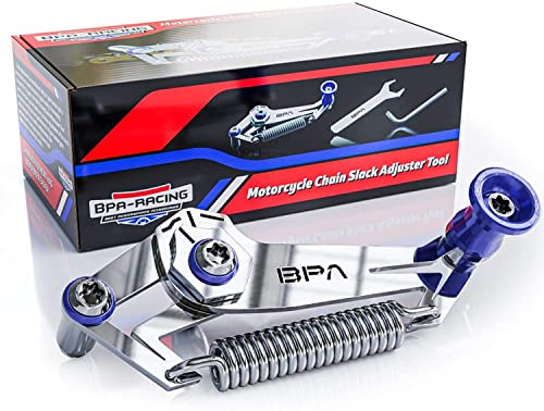 Fantic26 BPA-Racing Motorrad Ketten-Spiel Einstell-Service-Werkzeug | Ketten-Spiel Werkzeug zur Motorrad Ketteneinstellung, Farbe Blau