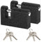 Kurtzy (Pack de 2) Candado con Llave - Grillete de 8 mm - Candado de Seguridad de Hierro Fundido - Candado Exterior/Interior Monobloque para Puerta de Garaje, Almacén, Portones, Taquillas