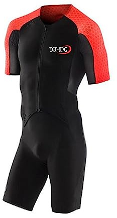 KAISUN Hombres Pro Traje de Ciclismo Manga Corta Trisuit Triatlón Summer Racing Tri Suit de Bicicletas Acolchado de Gel, Ropa de Ciclista (Color : TYP-8, Size : M)