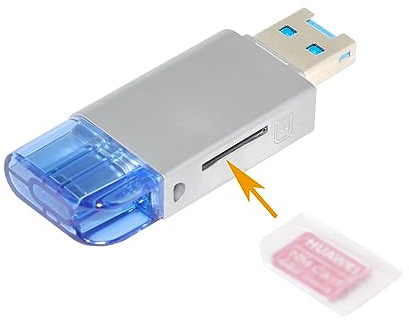 xiwai USB-C Typ C/USB 2.0 zu NM Nano-Speicherkarte TF Micro SD-Kartenleser für Huawei-Handy-Laptop