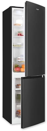 Exquisit® Frigorífico Combi 253L, Inoxlook Antracita, Clase C, Tecnología No-Frost, Puerta Reversible, Cajón Verdulero, Control Electrónico, Medidas (180,5 x 54,5 x 60,0 cm)