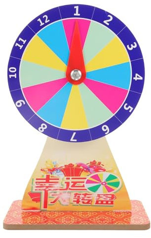 MObyat Preisrad 12 Slots Prize Wheel Fortune Wheel Tabletop Spins Wheel Roulette Wheel Bingo-Spiel für Carnival Game Party Casino Trade Show Schicksalsrad