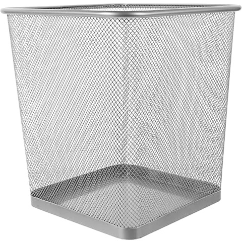 Zerodeko Poubelle Carrée Prévention de L'accumulation D'humidité Design en Maille en Fer Robuste et Réutilisable pour Chambre et Bureau Intérieur