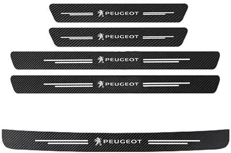 OSWINT Auto Protecteur de Seuil de Voiture pour Peugeot 508 SW 2010-2014, Protection Seuil Portière De Porte Anti-Rayures AntidéRapant Fibre De Carbone Accessoires Intérieurs,B