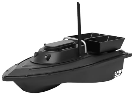 DJOAIUYF Fischköder-Boot 500m Futterboot Bausatz RC Fischköder Boot Köderboot Baitboat Nachtangeln 2kg Auto Cruise Fernbedienung Angelköderboot 550 * 267 * 172 mm, Schwarz