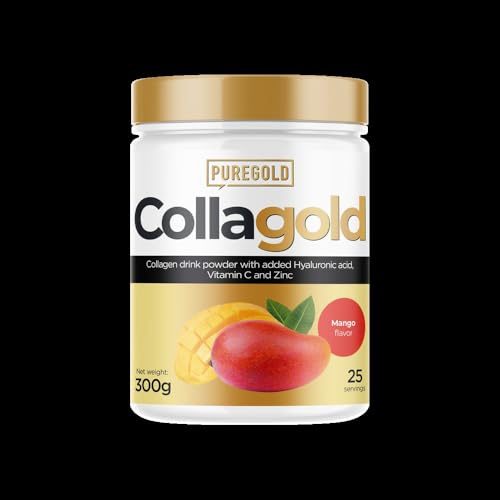 CollaGold Rinder und Marine Kollagen Pulver mit Hyaluronsäure - 300g Mango