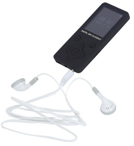 64GB MP3 MP4 Player with 1.8 Inch Screen, HiFi Lossless Sound, 5.0 Music Player for Sports, 180mAh Battery, Support Up To 128GB Expandable, Ideal for Travel (Black)