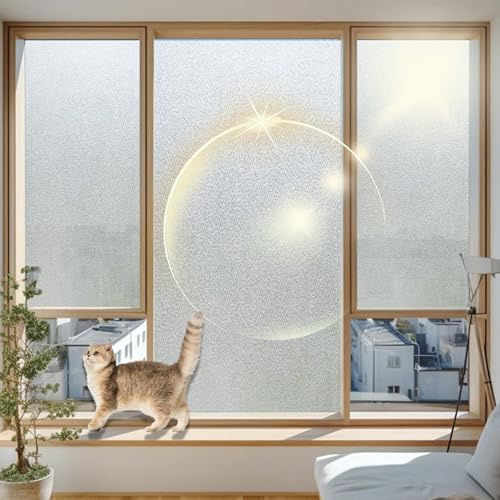 Vinilos para Cristales Opaco 45 x 260 cm, Opaco, Privacidad, Estático Anti UV, Autoadhesivo Decorativo Mate, Vinilo Ventana Autoadhesivo, para Dormitorio Oficinas, Mate Puro