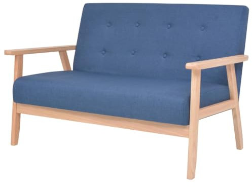 LAPOOH 2-Sitzer-Sofa, Schlafsofa, Schlafcouch, Sofa Bed, Relaxsofa, Sofas & Couches, Stoff Blau