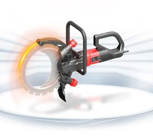 BDJSN 16in Concrete Ring Saw, 8900W/220V Handheld Electric Stone Cutter With Linkage Water Pump, Cutting Depth 11.81in, 3000RPM Wall Groove Saw for Marble, Stone, Walls, Rebar