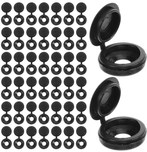 CHILDWEET 100stücke Schraubkappen Aus Kunststoff Zum Abdecken Von Schraubenlöchern Für Möbel Und Schränke Dekorative Schraubabdeckungen Mit Klappdesign Für Einfache Installation