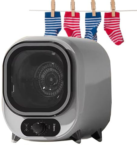 ELIKBH Sèche-Linge à Condensation, Petit Sèche-Linge à Condensateur Portable, 5 Modes de séchage, Charge de 0,8 kg, Mini Sèche Linge Électrique Portable, pour Une Utilisation sur Table Mur(White)