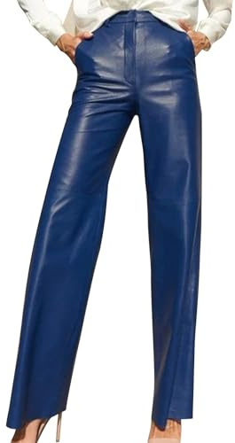 vokkrv Pantalones de Cuero Mujer Casual Moda Pants Jogging Slim Fit Retro Vintage Pantalones Largos Fiesta Elegante Deportes gótico Punk Pantalones Bolsillos