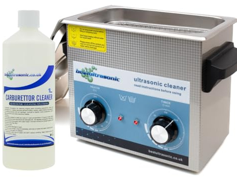 3L Ultrasonic Carburettor Cleaner kit (dial) with 1L carb cleaning fluid