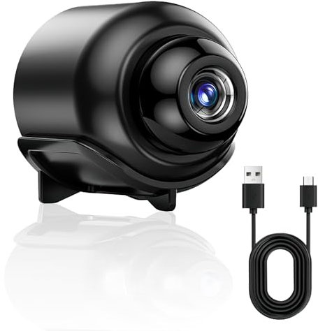 Mini Telecamera Spia Nascosta HD 1080P Senza Fili, Telecamera WiFi per Interno/Esterno con Visione Notturna, Rilevamento Movimento, Guida di Setup Passo-Passo Inclusa, App per Sorveglianza Casa