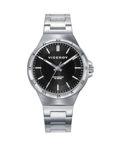 Viceroy Reloj Mujer 401294-57 – Caja de Acero, Esfera Negra, Movimiento de Cuarzo, Brazalete de Acero, 36mm, 10 ATM