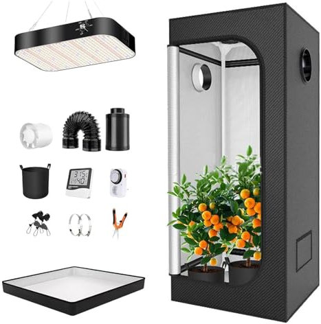 Tenda Da Coltivazione, Tenda Da Coltivazione Riflettente In Mylar Con Finestra Di Visualizzazione, Vassoio Rimovibile, Per La Coltivazione Di Piante,100 * 100 * 200cm-Dimmingversion100W(set)