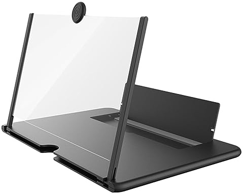 Operitacx Loupe pour Téléphone Amplificateur D’écran de Téléphone, Angle de Vue Réglable, Abs et Lentille, pour Films et Lecture, Compact et Portable