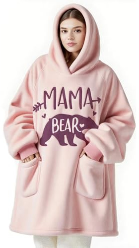 Gifts for Mum, Mama Bear Wearable Blanket Hoodie - Mum Birthday Gifts from Daughter Son,Mothers day Gifts - Birthday Gifts for Women,Gifts for Wife from Husband