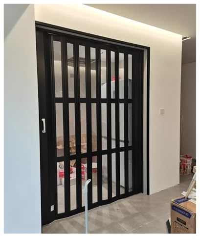 Extra hohe Falttür aus PVC, platzsparend, einziehbar, Raumteiler für Badezimmer, Küche, Wohnzimmer