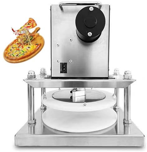 Electric Pizza Dough Press Machine, Heavy Duty Stainless Steel Maker for Pizza and Various Dough, Food Grade Material, Low Noise Operation