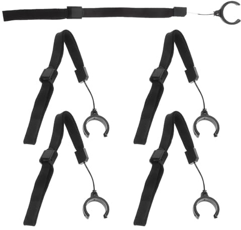 MOTHNUR 5 Stück Verstellbare Handschlaufe für Gehstock Schwarz Ergonomisch Leichter Wanderstock Handgelenkschlaufe für Senioren Vielseitiges Zubehör zur Stabilitätssteigerung