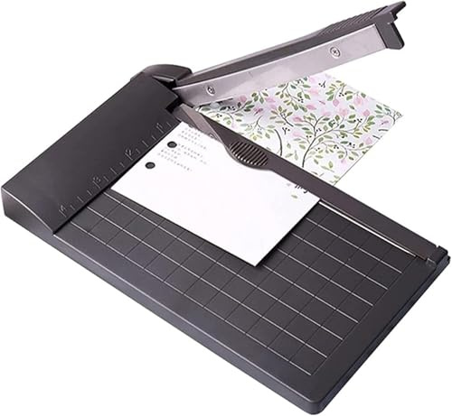 pappersklippare, A5 Papperskärare Manuell Bärbar Liten for att Skära Alla Typer Av Papper for Kontors-/Skol-/Hemanvändning