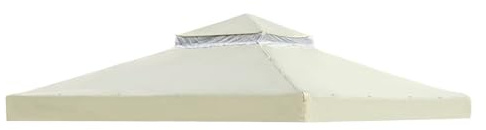 Copertura Per Gazebo | Telo Di Ricambio Per Gazebo Superiore,3x3M Impermeabile A Doppio Strato Per Terrazza Giardino Deck Esterno
