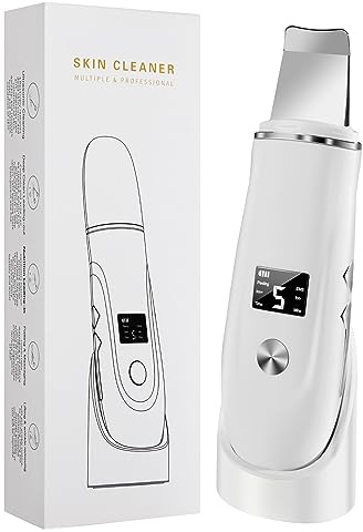 Ysxuan Skin Scrubber Face Spatula, 4 in 1 Blackhead Remover Tool for Pore Cleaner, Skin Scrubber Face Spatula for Facial Deep Cleansing with USB Charger