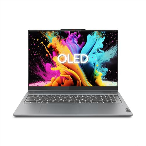 Lenovo IdeaPad 5 2-in-1 AI Laptop | 16 2K Touch OLED Display | AMD Ryzen 7 8845HS | 16GB RAM | 1TB SSD | AMD Radeon Grafik | Windows 11 Home | QWERTZ | grau | 3 Monate Premium Care