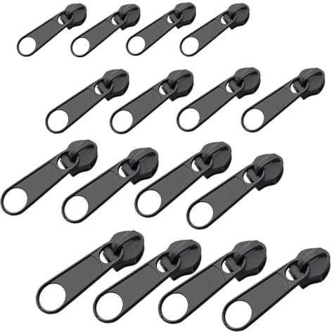 16 Stück Reißverschluss Schieber Ersatz, Reißverschluss Reparaturset, Fix Reißverschluss Zieher, Abnehmbare Reißverschluss Zipper Pull Fixer Reißverschluss für Kleidung Tasche Gepäck Bettzug