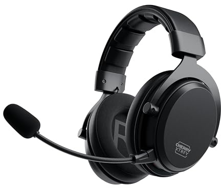 CHERRY XTRFY H3 Wireless, Cuffie Da Gaming Senza Fili, Suono Ottimizzato Per Gli Esports, Ideale Per Gioco, Streaming & Musica, Microfono Staccabile, Nero