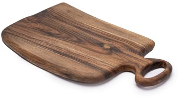 Tabla de Cortar de Nogal Artesanal con Mango, 40 cm, Marrón