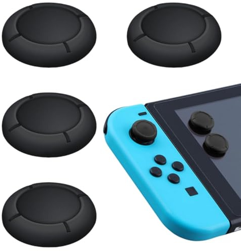 CMBXAQ 4 Stück Ersatzkappe für Controller Switch Joystick Kappen,Thumbsticks Protege für Switch/Lite Silikon Joystick Schutzzubehör 3D Grips Caps