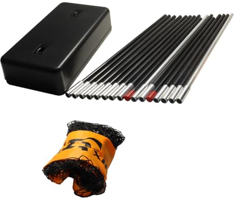 Enwye Rete da Badminton Portatile per Giardino, Rete da Pallavolo sulla Spiaggia, Facile da Montare E Trasportare per Sport Indoor E Outdoor, Senza Attrezzi O Picchetti.