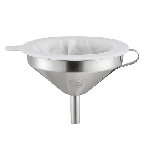 Dcaknri Schermate Filtranti in Acciaio Inossidabile A Maglie Precise con Imbuto Strumenti per Filtro Multi -Scopo con Mesh Filtro per La Filtrazione del Liquido Cottura