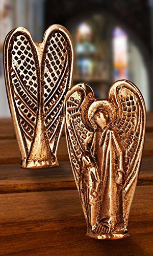 Taufgeschenke Bronze Engel Höhe 5 cm, Handschmeichler, Kommuniongeschenk