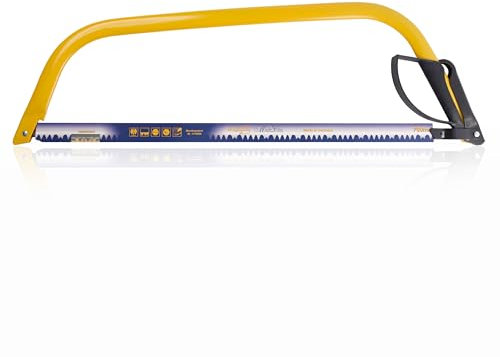 Augusta-Heckenrose Bügelsäge 760mm I Stabile Säge mit Schnellspannhebel & Hand- & Knöchelschutz I Astsäge mit gehärteter Hobelzahnung für trockenes Holz