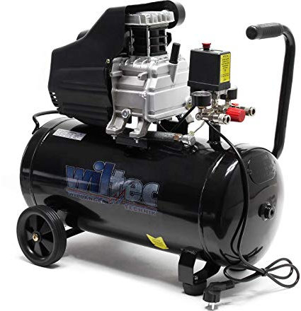 Compresor aire con tanque 50L 2CV 1500W Compresor de taller Trabajos aire comprimido