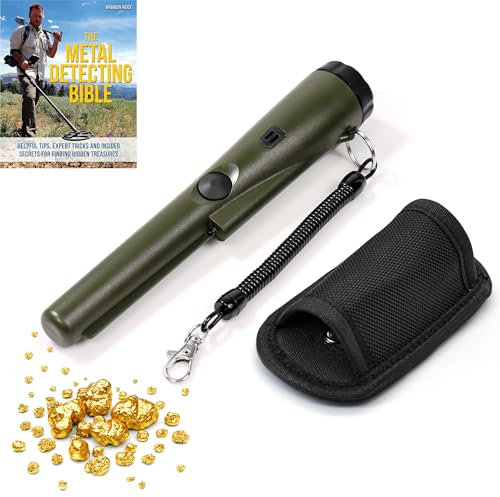 Hochempfindlich Metalldetektor-Pinpointer-Metalldetektoren-Tragbar-Kids Wasserdichter Probe Metallsuchgerät mit LED Indicator für Einsteiger(Grün)