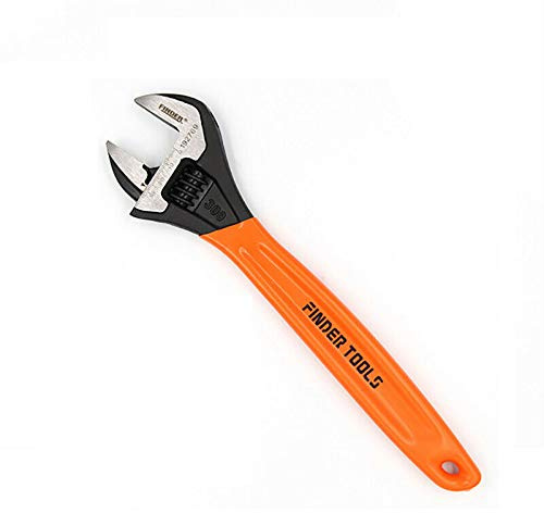 Llave de boca ancha SERNISE ajustable de acero al carbono de agarre suave ajustable para reparación de fontanería mecánica (12 300 mm)