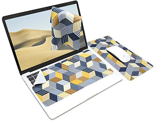 SenseAGE x ekax Microfasertuch Tastaturschutz mit attraktiv Bilder für 13 Zoll Laptop MacBook | 3 in 1 Mauspad, Bildschirmreiniger, Display-, Tastaturabdeckung | Notebook Schutztuch, Exotic