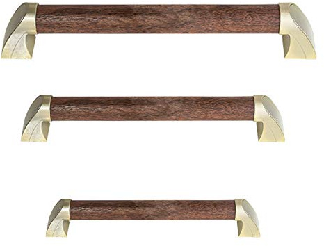 GJHW Haltegriff Holz Badewanne, Wandgriff Duschgriff für Bad Badewanne, Sicherheitsgriffe für Senioren/Kinder, Wandhaltegriff Wandmontage für sicheren Halt im BadBlack Peach Wood-30cm 12in