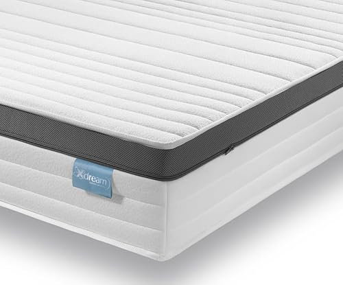 XDREAM Air 1000 | orthopädische 7-Zonen 1000er Tonnentaschenfederkernmatratze mit Gelactive-Auflage | 25 cm hoch | Öko-Tex Zertifiziert | Härtegrad 4 | 90 x 200 cm