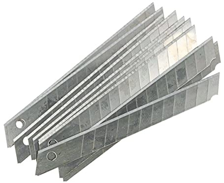 Paquet de 10 lames de rechange pour cutter, lames de cutter, largeurs 9 mm, 18 mm, 25 mm et SK5 Form T 18 mm (9mm)