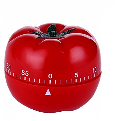 Jdeijfev 1-60min 360 degrés Mode Mignon Cuisine d'intérieur Pratique Tomate Minuteur mécanique compte à rebours