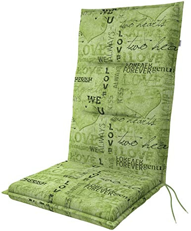 Doppler / Hochlehner Spot/Gartenstuhlauflage/Hochlehner/Grün Love/ca. 119 x 48 x 5 cm