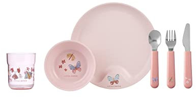 Mepal Mio – Juego de vajilla para niños 6 piezas – incluye plato, cuenco, taza y cubiertos – apto para lavavajillas – Miffy Explore