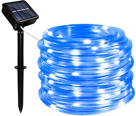 Micacorn Solar Lichtschlauch Lichterkette, Wasserdichte Lichtschlauch 10 Meter 8 Modi 100 LED Solar Lichterkette Aussen für Schwimmbad Hochzeit Weihnachten Party Ferien Dekorationen